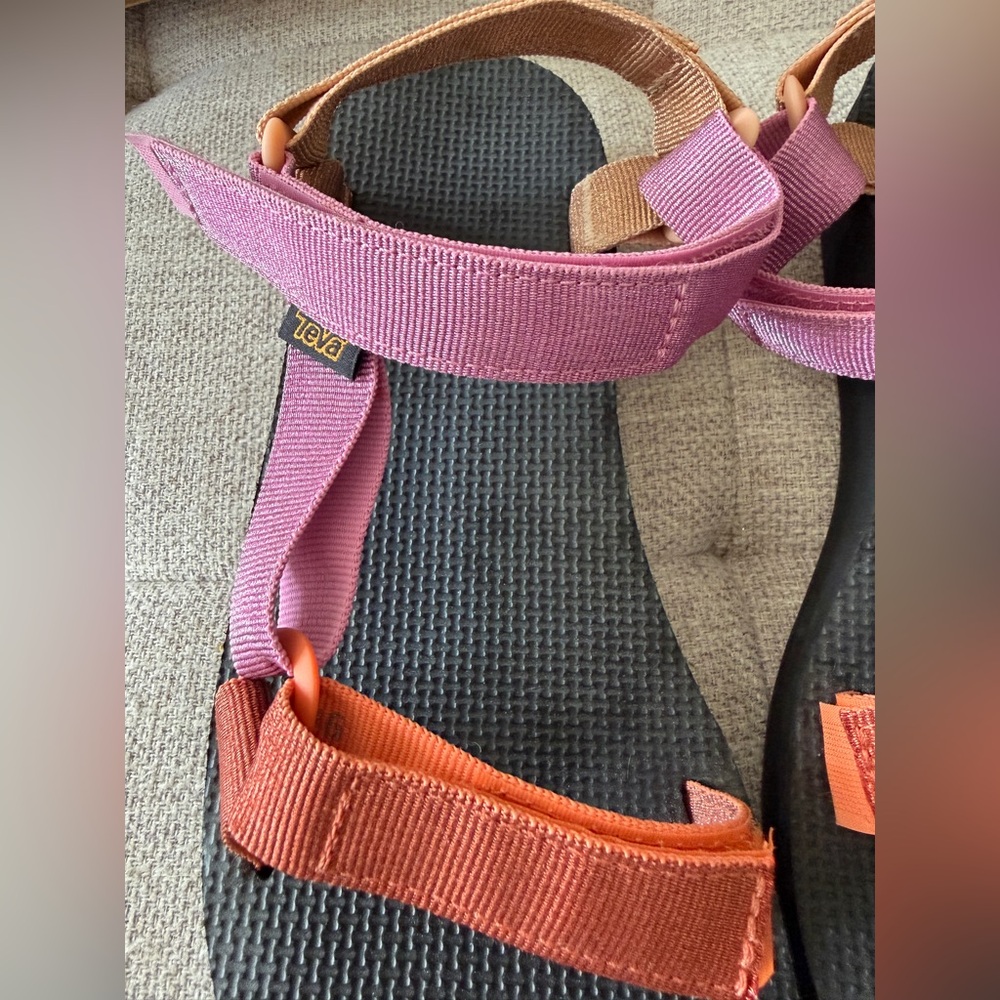 Teva Women's Metallic Strappy Sport Sandal in Pink, Rust & Black - Picture 7 of 7